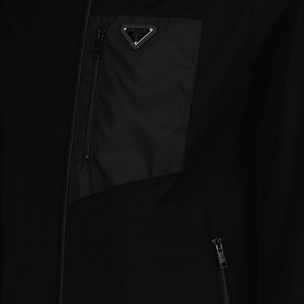 Pantalons Cardigan en coton Prada Noir Homme