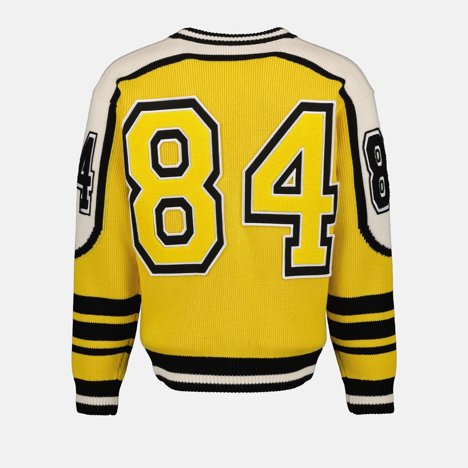 Maille Cardigan à écusson Dolce & Gabbana Jaune Homme