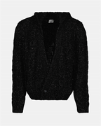 Maille Cardigan en lurex Saint Laurent Noir Homme
