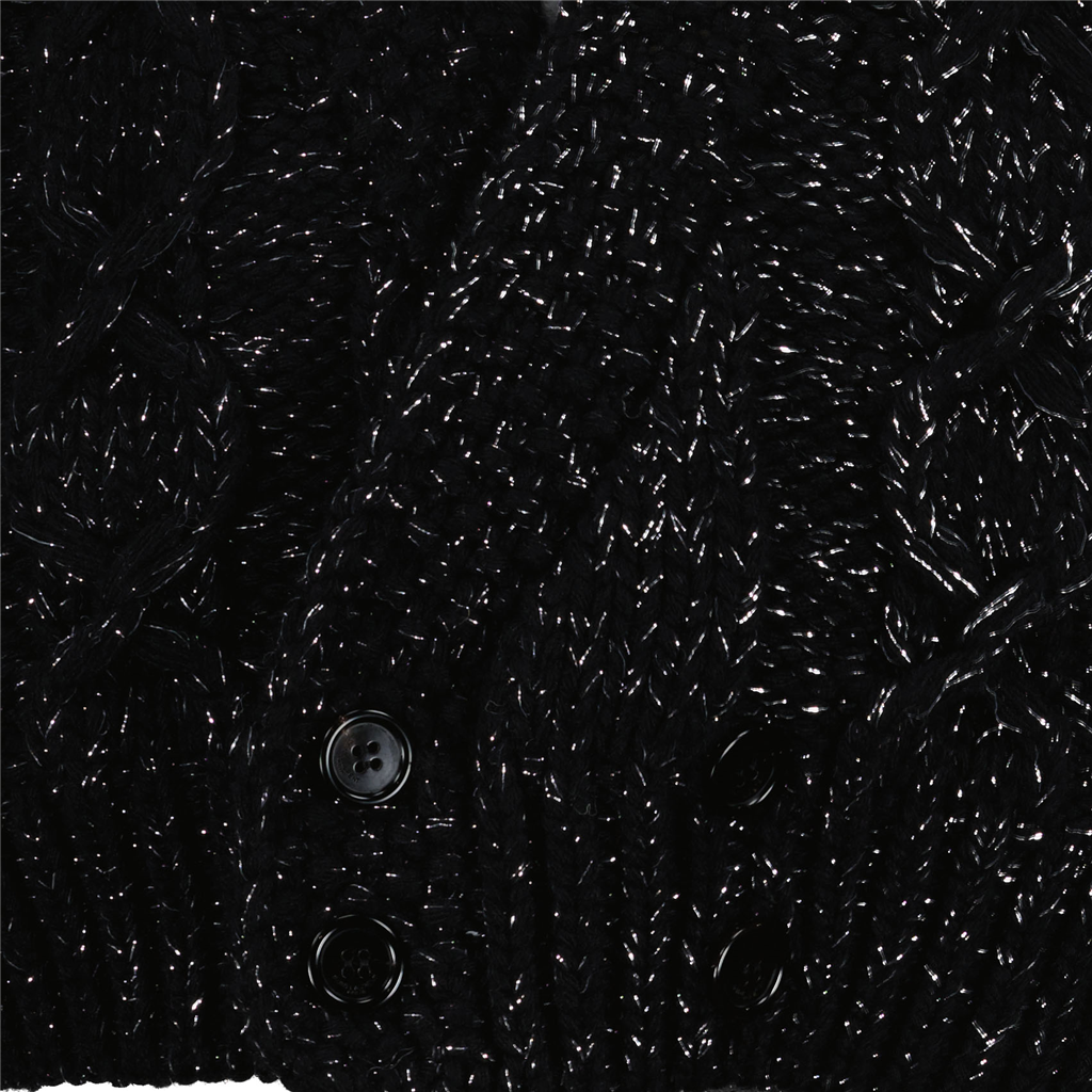 Maille Cardigan en lurex Saint Laurent Noir Homme