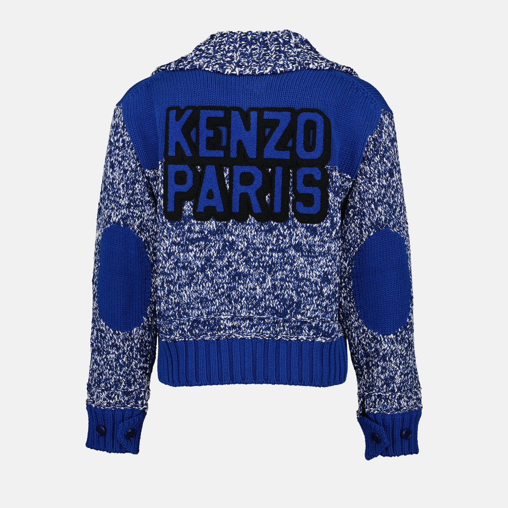Maille Cardigan Fisherman Kenzo Bleu Homme