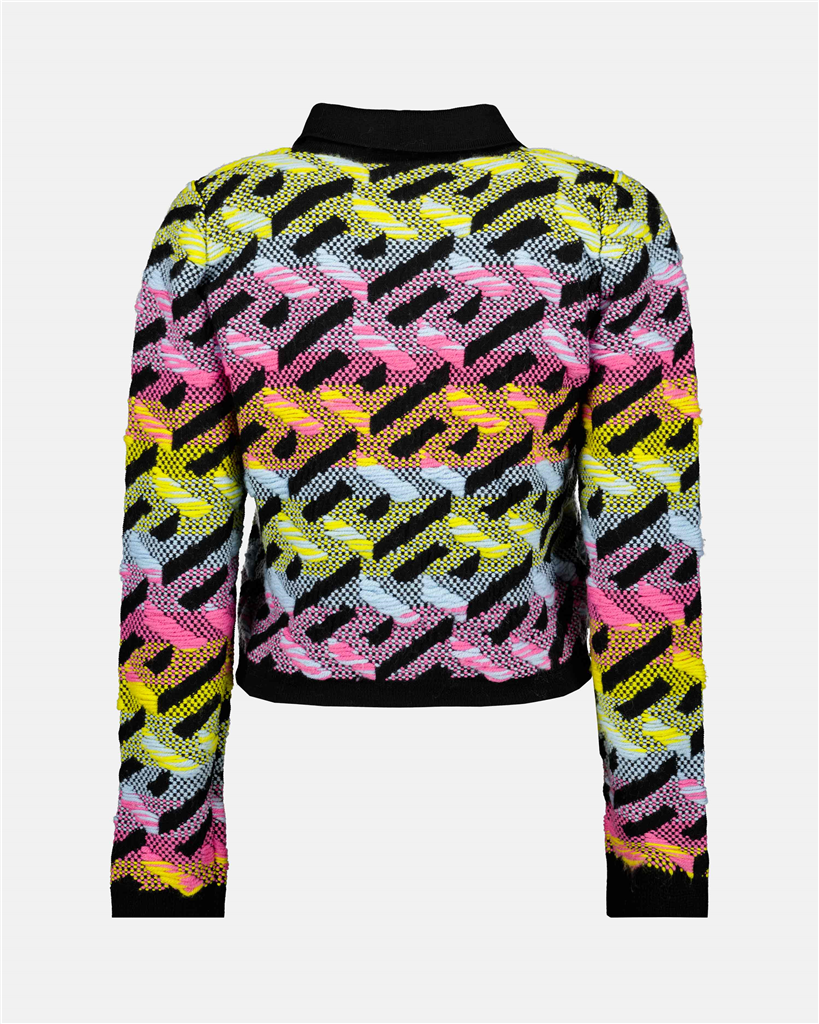 Maille Cardigan Greca Versace Multicolore Femme