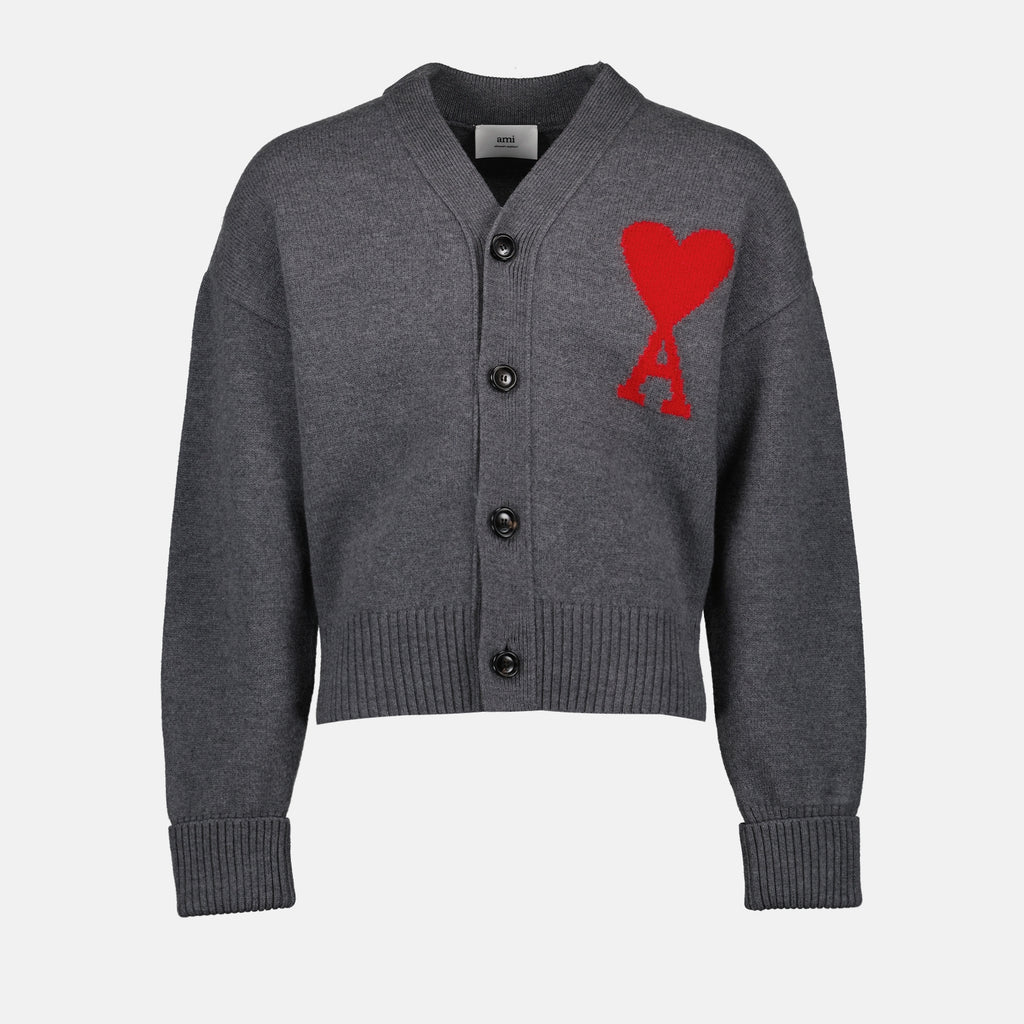 Maille Cardigan Ami de Coeur Ami PARIS Gris Unisexe