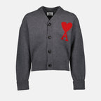 Maille Cardigan Ami de Coeur Ami PARIS Gris Unisexe