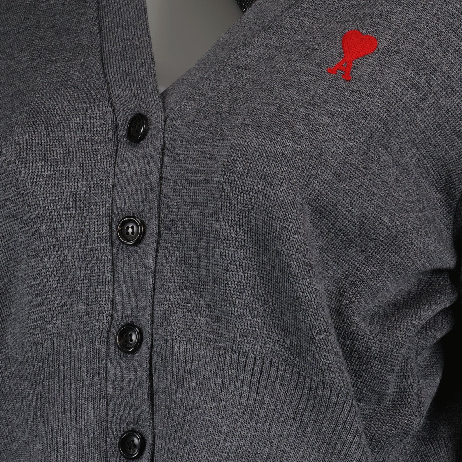 Maille Cardigan Ami de Coeur Ami PARIS Gris Femme