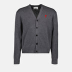 Maille Cardigan Ami de Coeur Ami PARIS Gris Homme