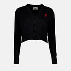 Maille Cardigan Ami de Coeur Ami PARIS Noir Femme