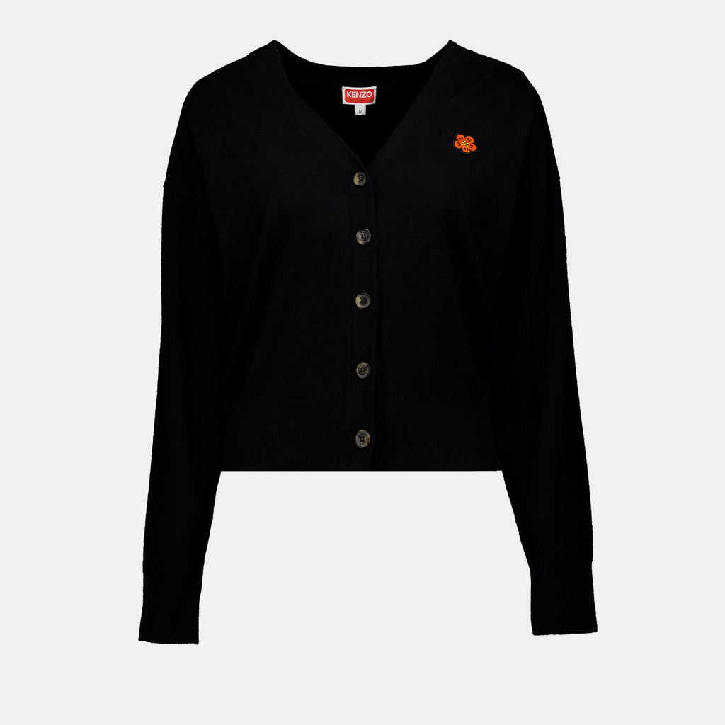 Maille Cardigan Boke Flower Kenzo Noir Femme