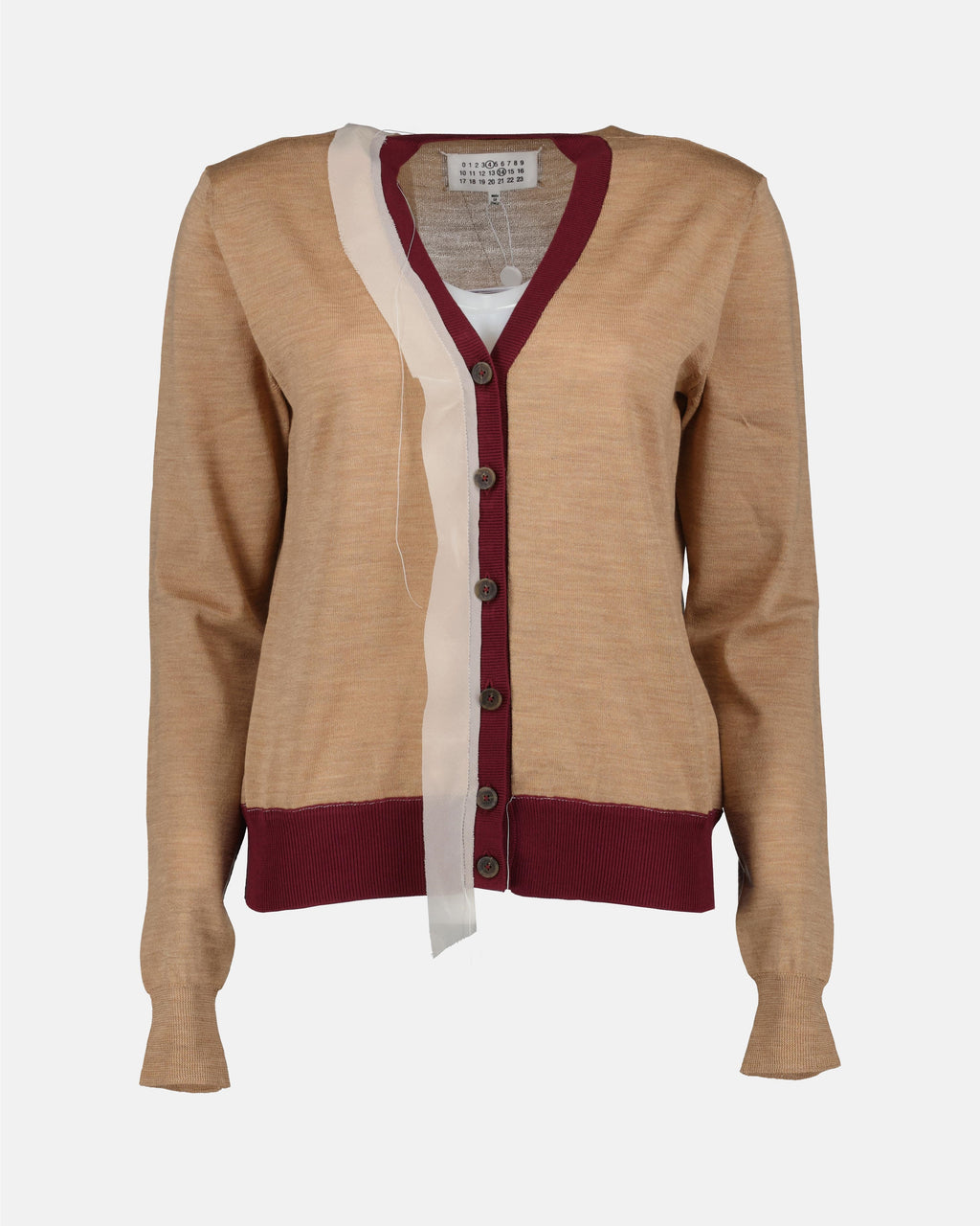 Maille Cardigan Signature Maison Margiela Marron Femme