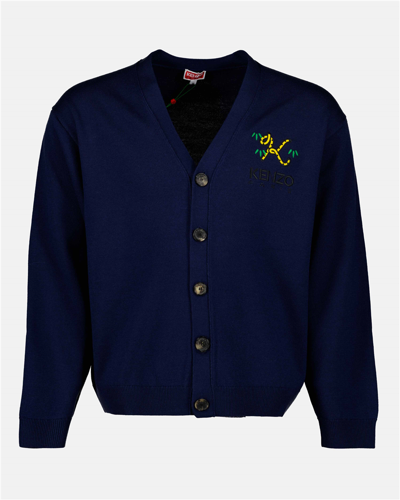 Maille Cardigan Tiger Tail K Kenzo Bleu Homme