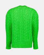 Maille Cardigan côtelé Ami PARIS Vert Unisexe