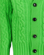 Maille Cardigan côtelé Ami PARIS Vert Unisexe