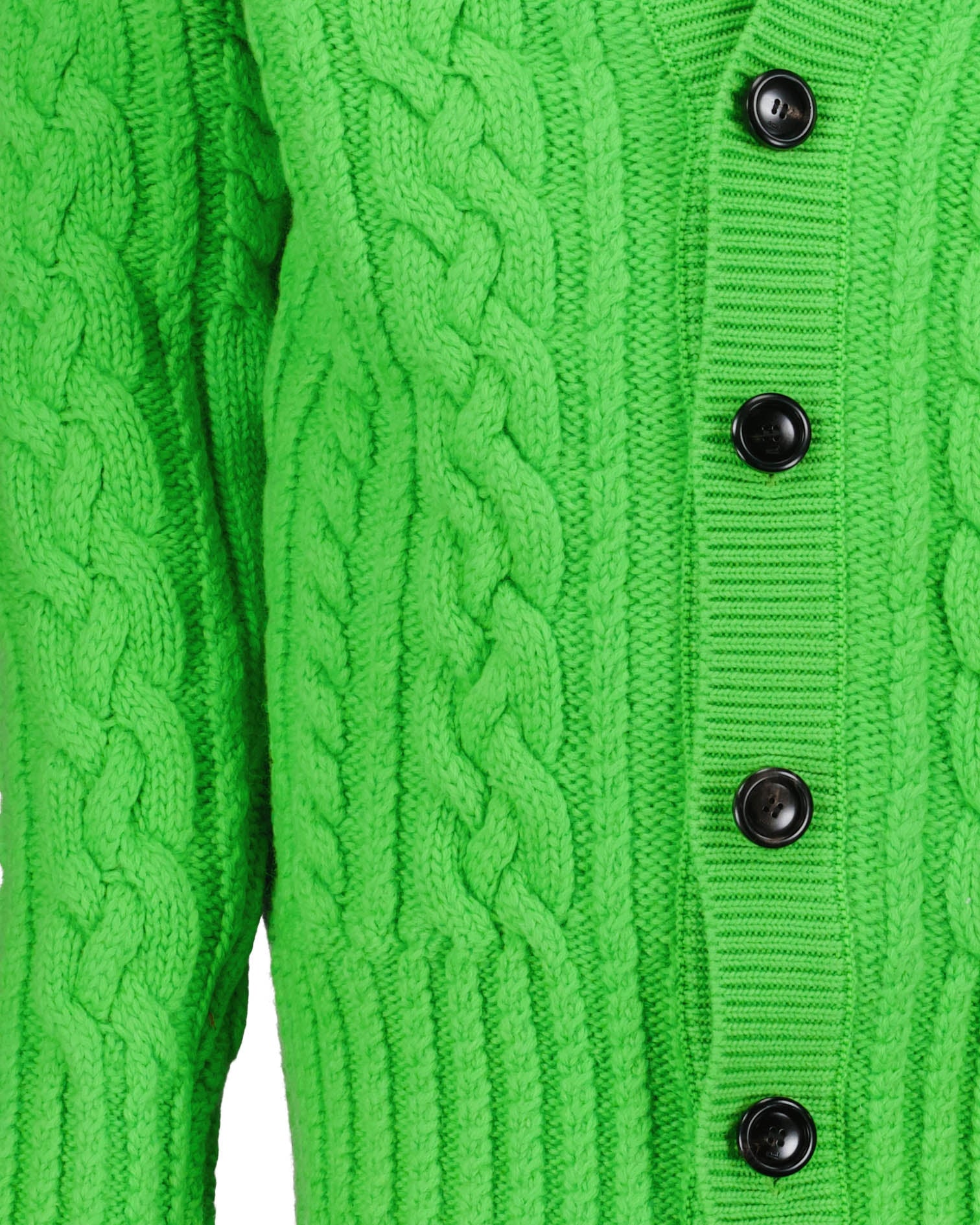 Maille Cardigan côtelé Ami PARIS Vert Unisexe