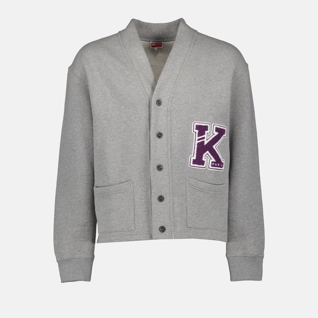 Vestes Cardigan Varsity Kenzo Gris Homme
