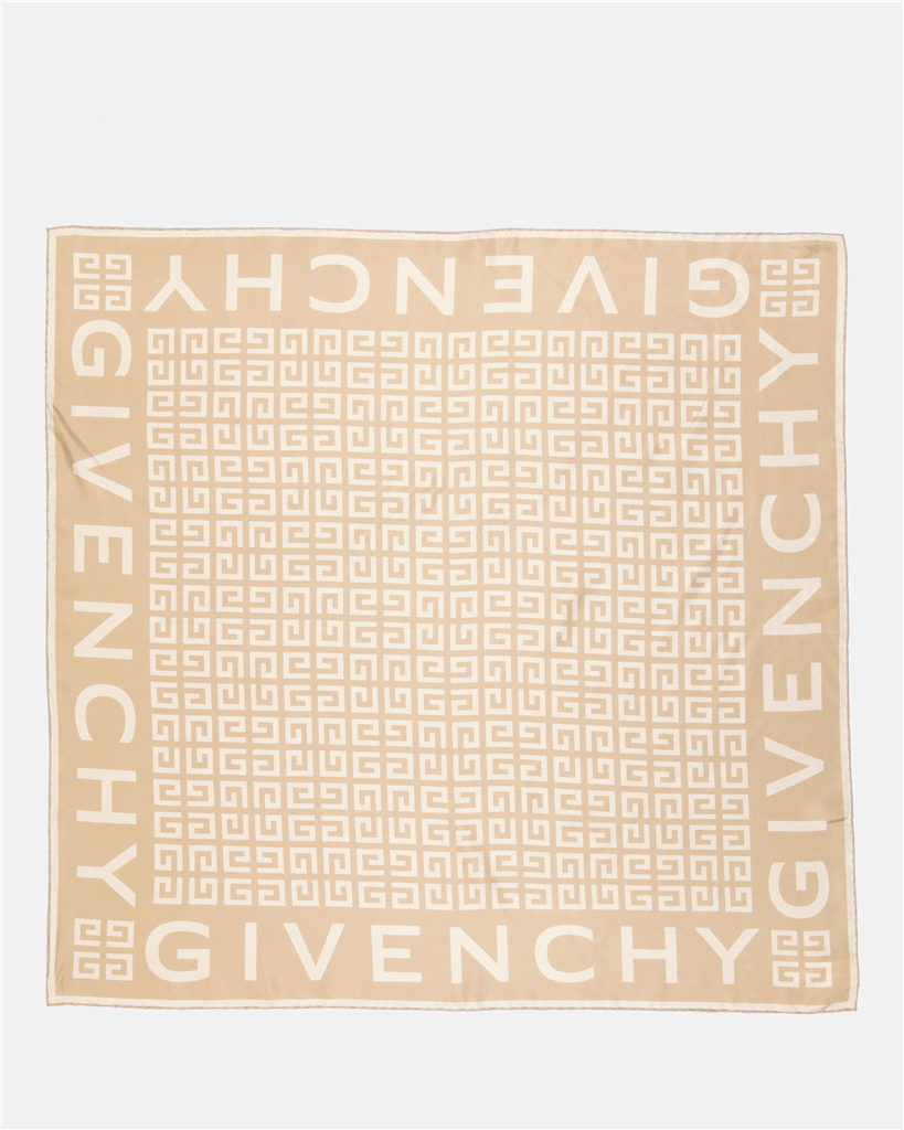 Écharpes, foulards et gants Carré de soie 4G Givenchy Beige Femme