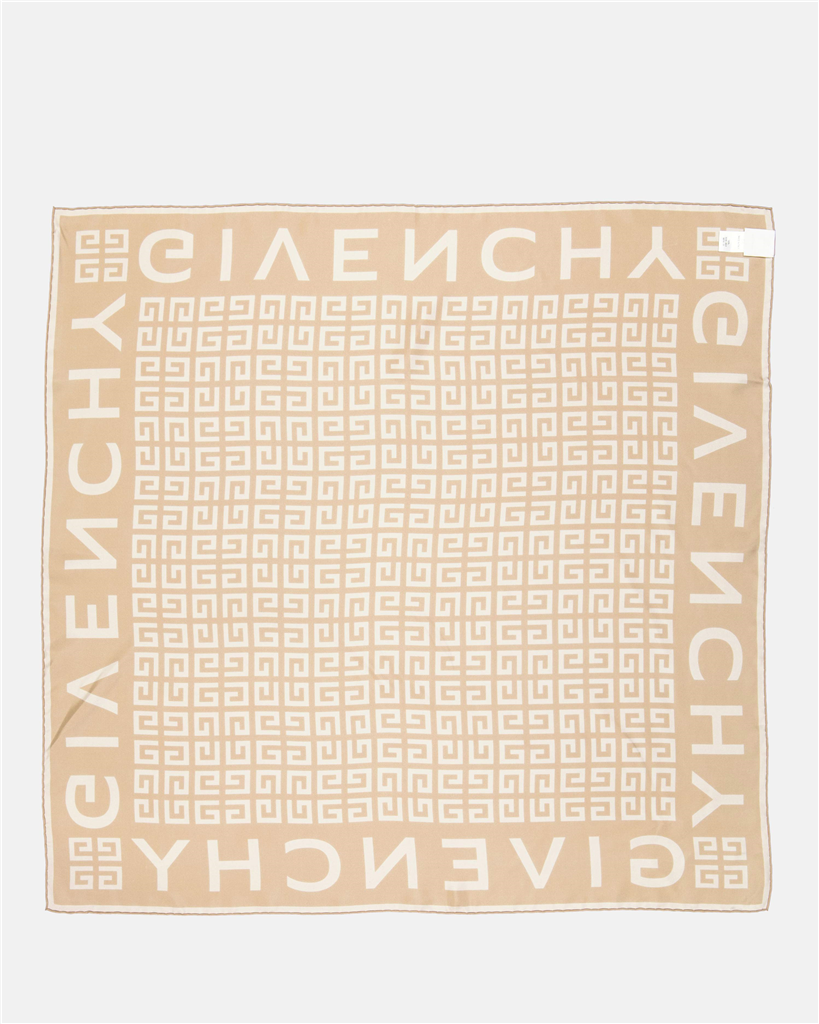 Écharpes, foulards et gants Carré de soie 4G Givenchy Beige Femme