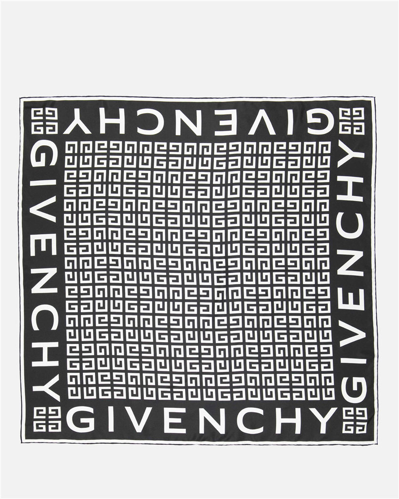Écharpes, foulards et gants Carré de soie 4G Givenchy Noir Femme