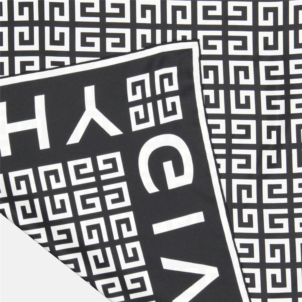 Écharpes, foulards et gants Carré de soie 4G Givenchy Noir Femme