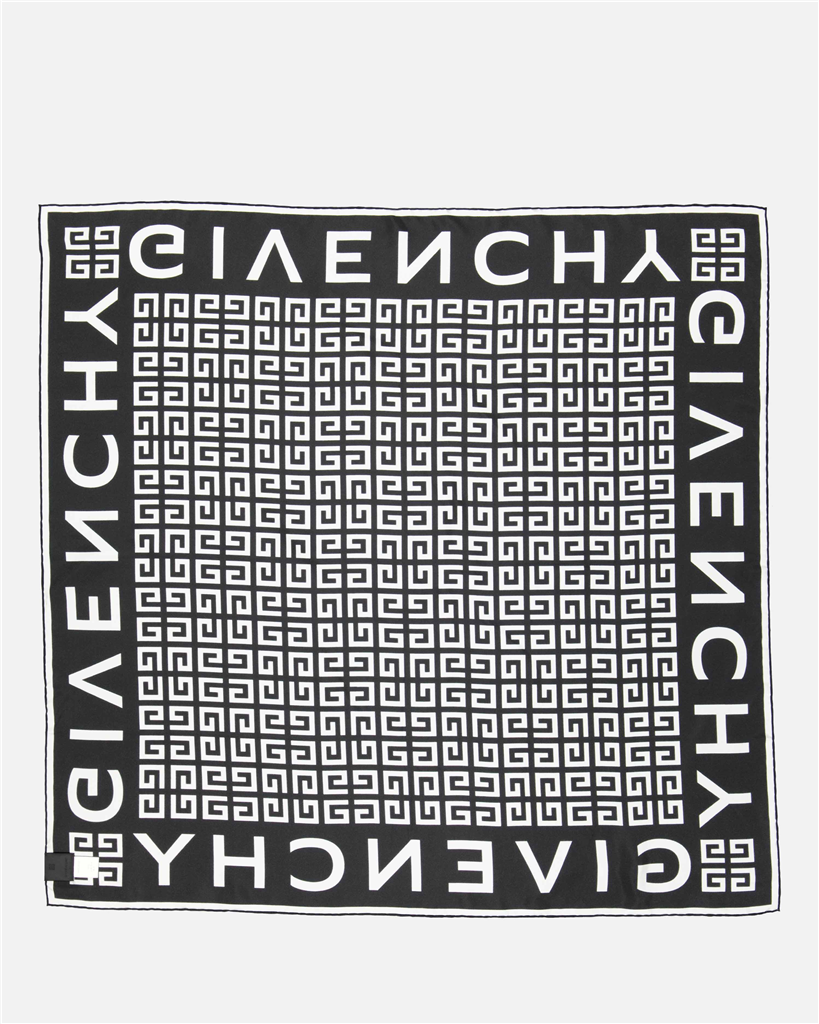 Écharpes, foulards et gants Carré de soie 4G Givenchy Noir Femme