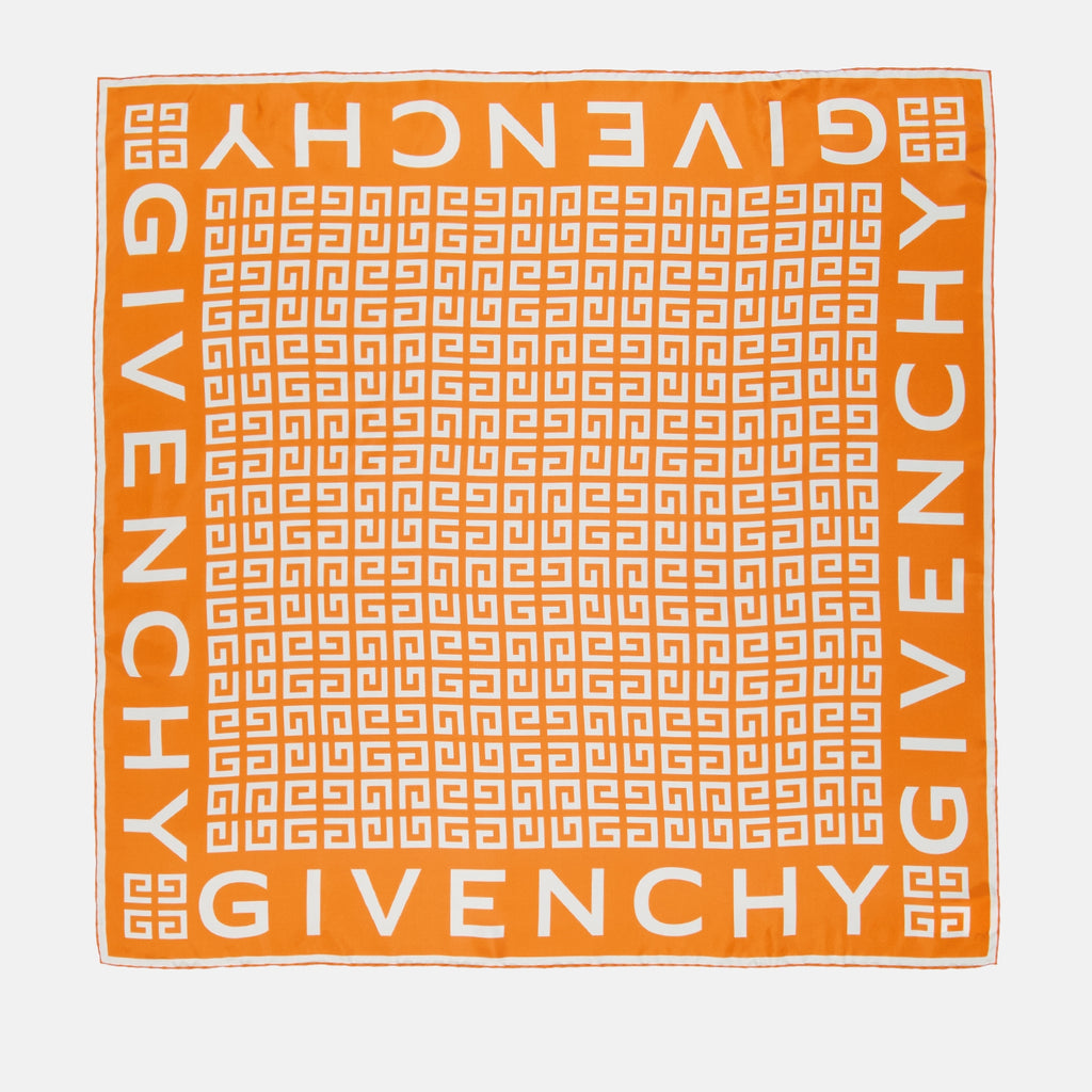 Écharpes, foulards et gants Carré de soie 4G Givenchy Orange Femme
