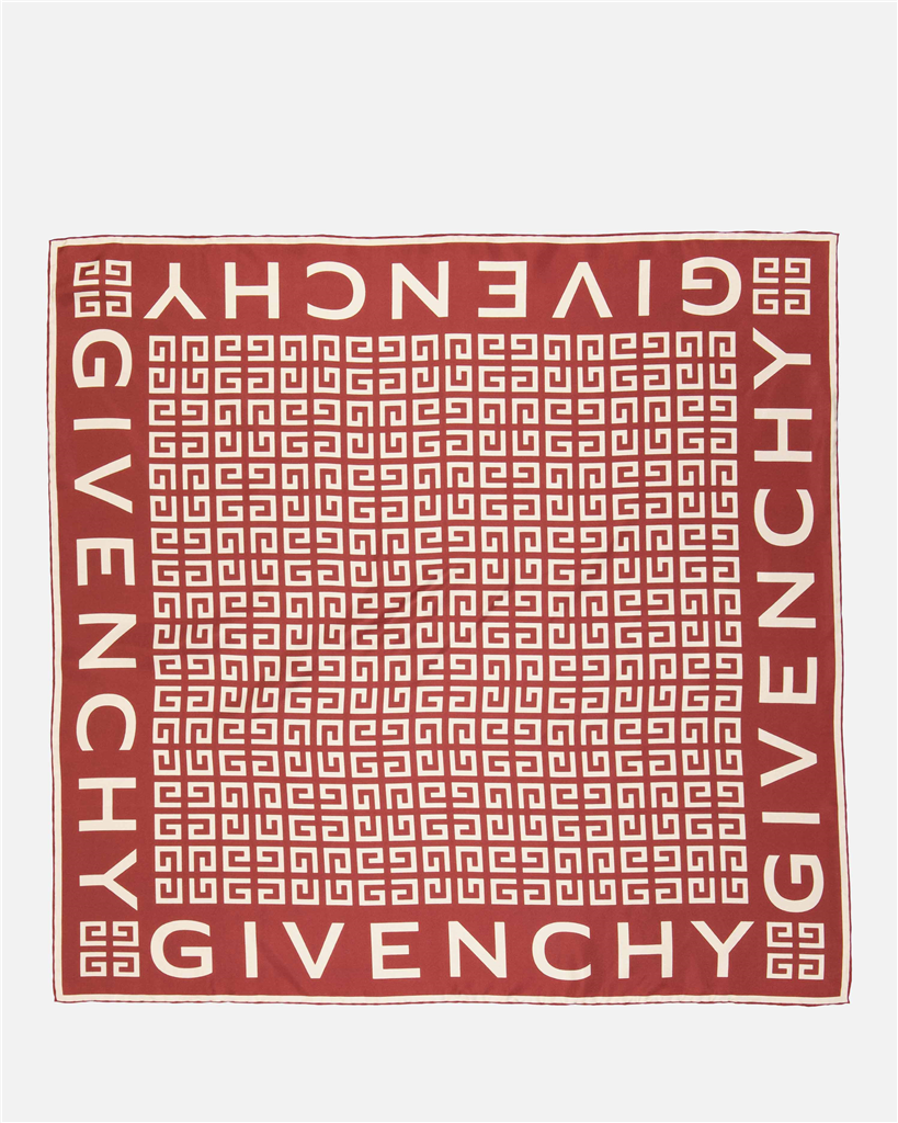 Écharpes, foulards et gants Carré de soie 4G Givenchy Rouge Femme