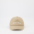 Chapeaux, casquettes et bonnets Casquette à logo Miu Miu Beige Femme