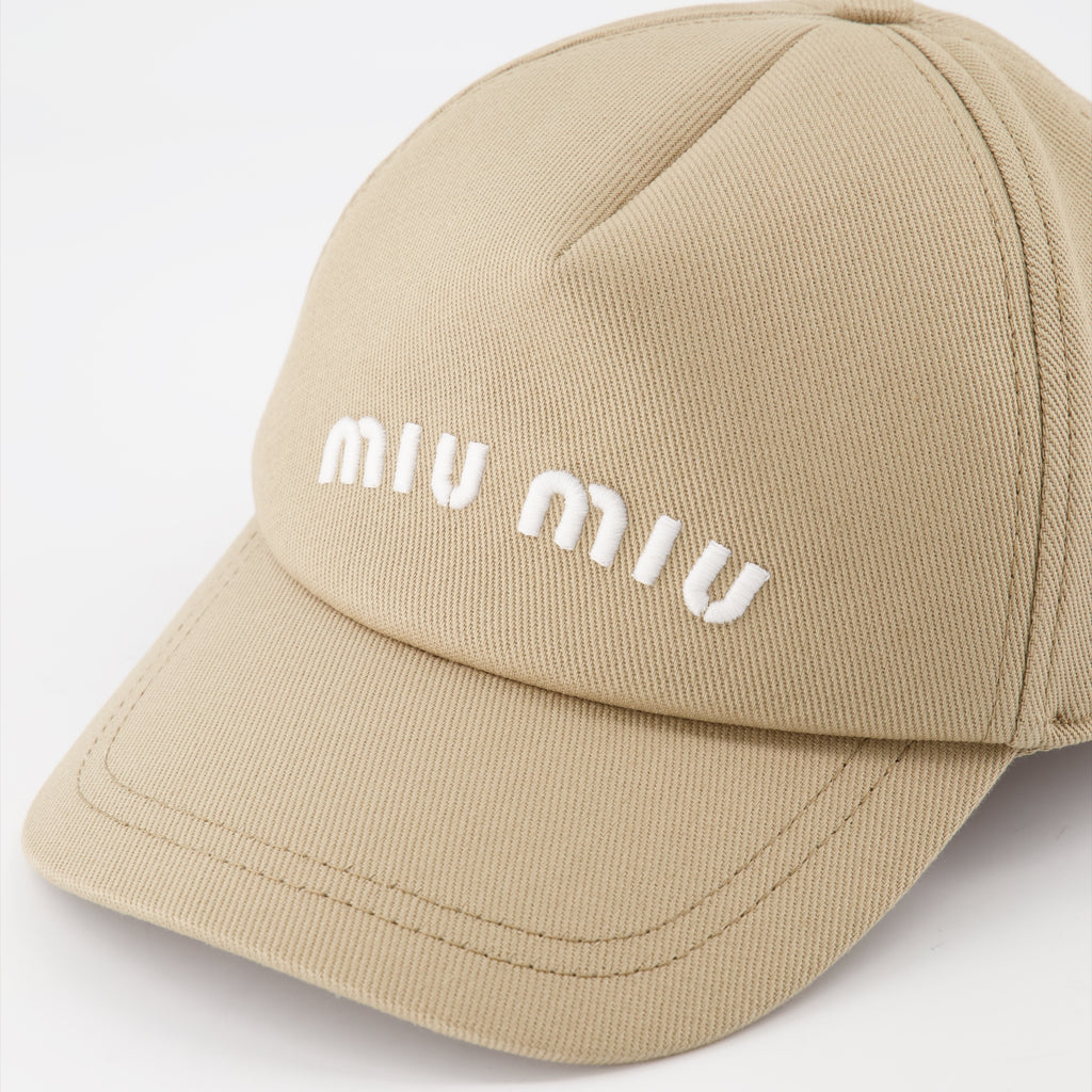 Chapeaux, casquettes et bonnets Casquette à logo Miu Miu Beige Femme
