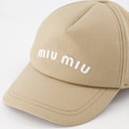 Chapeaux, casquettes et bonnets Casquette à logo Miu Miu Beige Femme