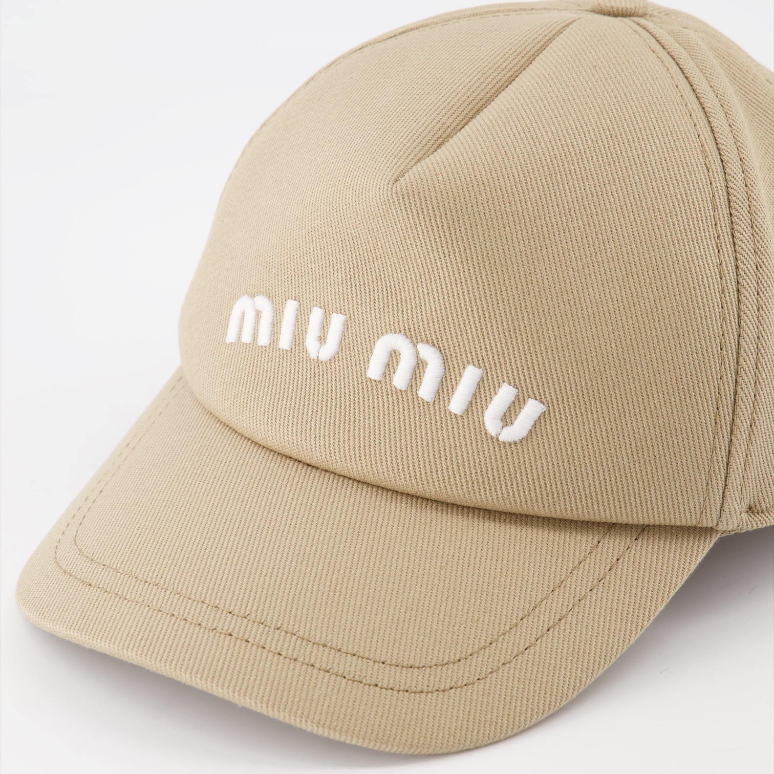 Chapeaux, casquettes et bonnets Casquette à logo Miu Miu Beige Femme