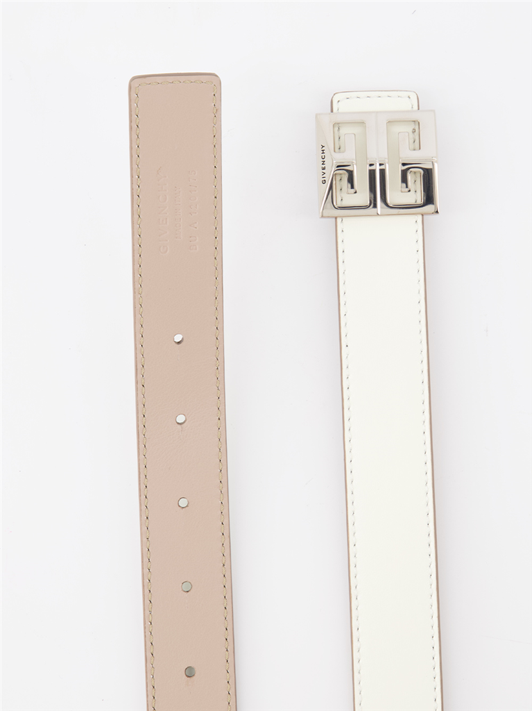 Cintos Ceinture 4G réversible Givenchy Branco Femme