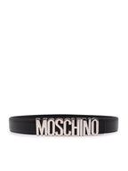 Cintos Ceinture à logo plaque Moschino Prata Homme