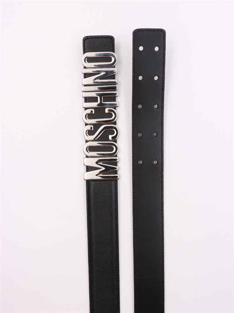 Cintos Ceinture à logo plaque Moschino Prata Homme