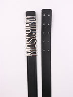 Cintos Ceinture à logo plaque Moschino Prata Homme