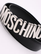 Cintos Ceinture à logo plaque Moschino Prata Homme