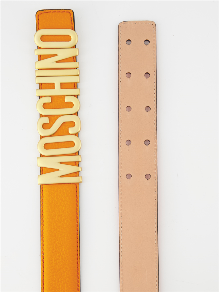 Petite maroquinerie Ceinture à logo plaque Moschino Orange Homme