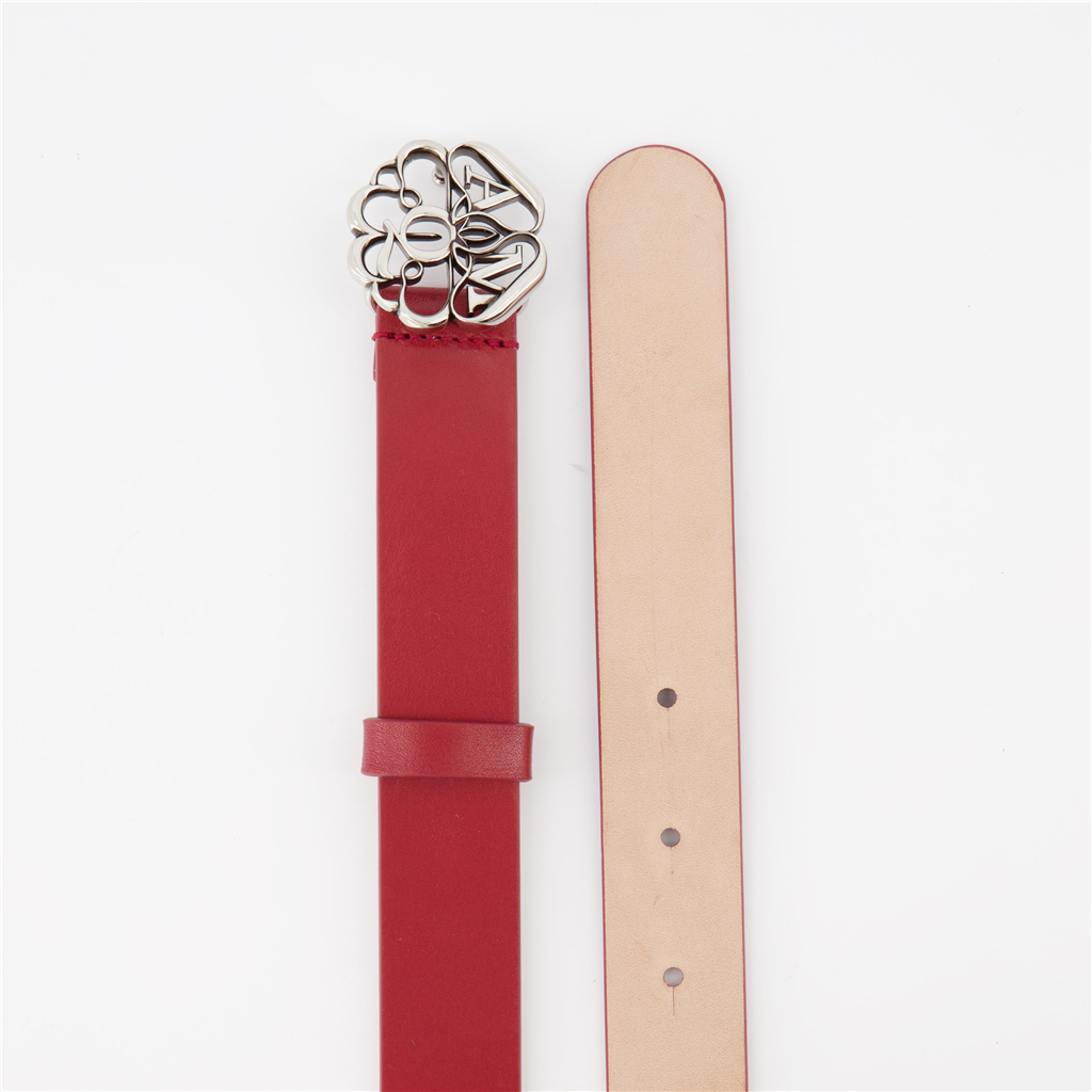 Ceintures Ceinture à logo sceau Alexander McQueen Rouge Femme