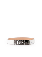 Petite maroquinerie Ceinture à logo plaque Moschino Blanc Homme