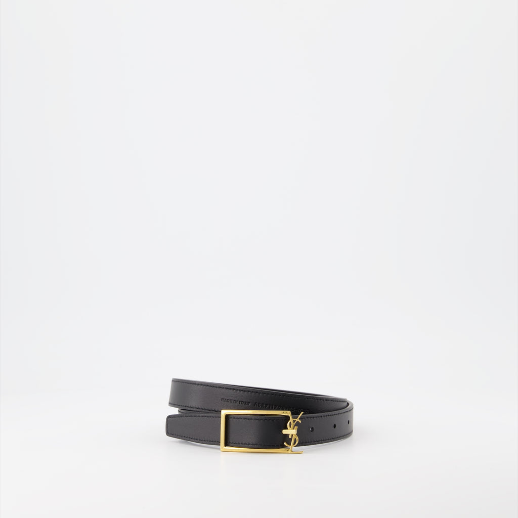 Cintos Ceinture Cassandre Saint Laurent Preto Homme