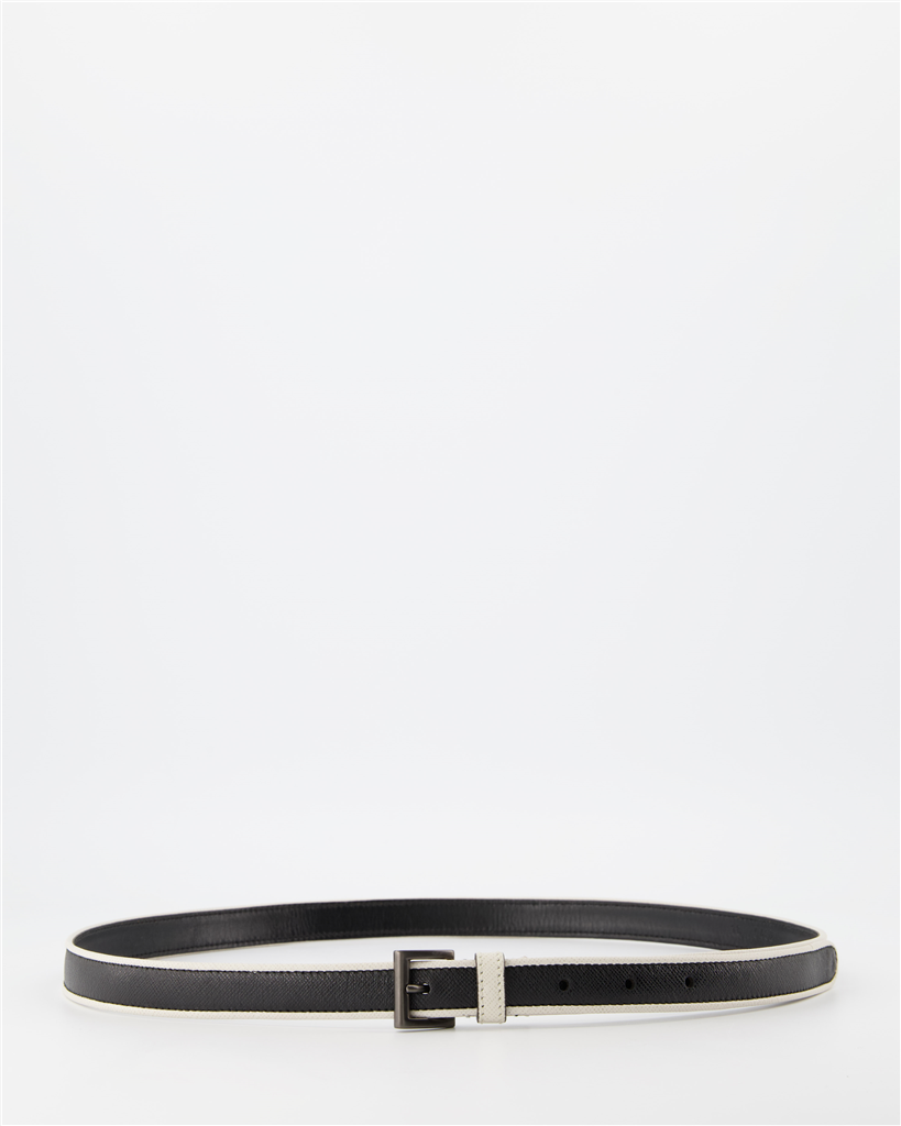 Cintos Ceinture Saffiano bicolore Prada Branco Femme