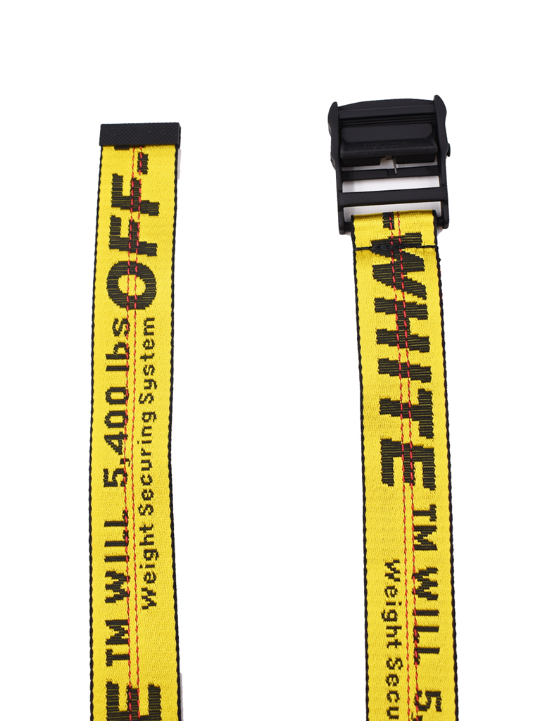 Pequenos artigos de couro Ceinture Industrial Off-White Amarelo Homme