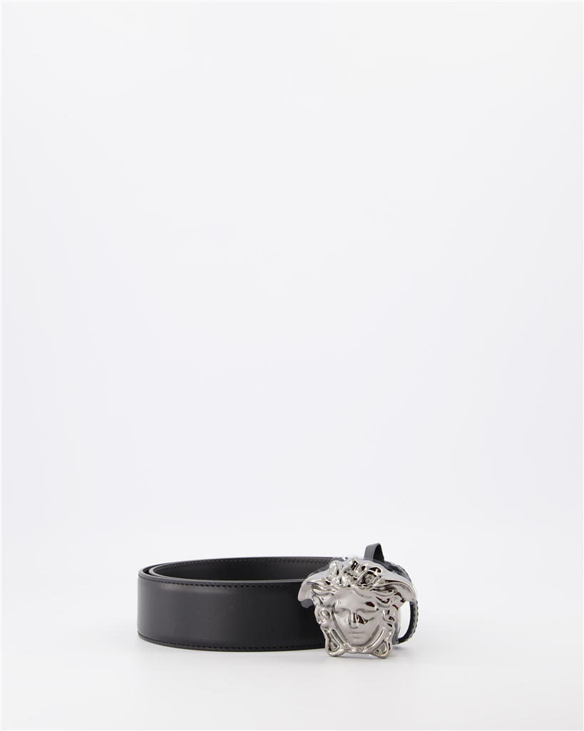 Ceintures Ceinture Medusa en cuir Versace Noir Homme