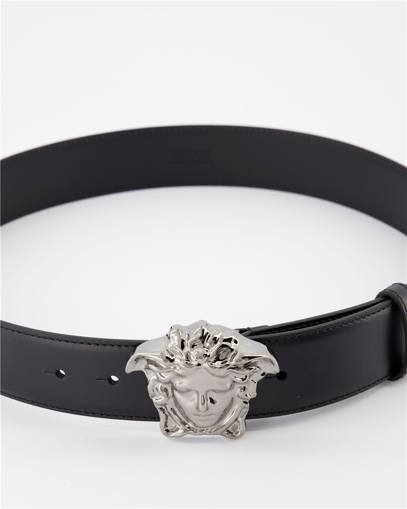 Ceintures Ceinture Medusa en cuir Versace Noir Homme