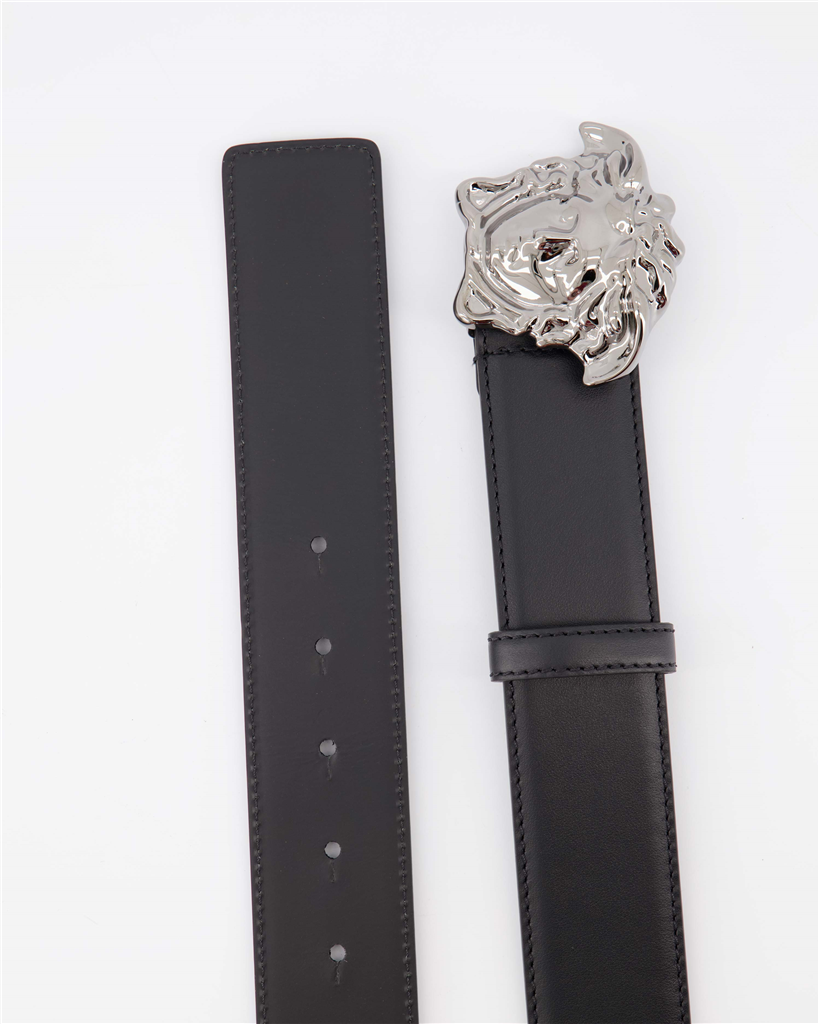 Ceintures Ceinture Medusa en cuir Versace Noir Homme