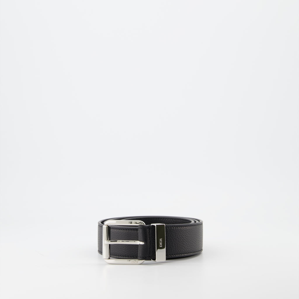 Belts Grained leather belt Dior Black Man
