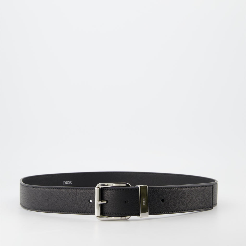 Belts Grained leather belt Dior Black Man