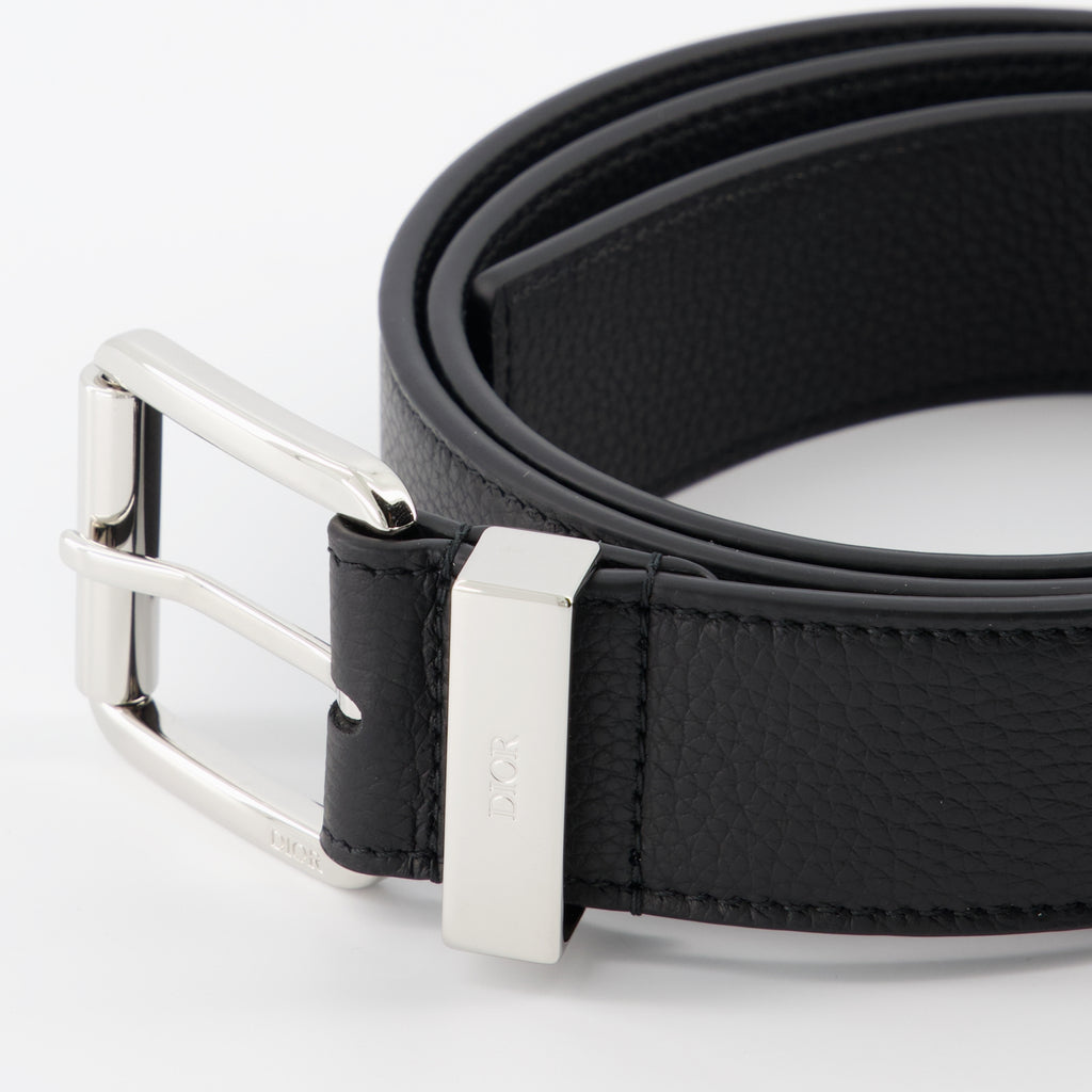 Belts Grained leather belt Dior Black Man