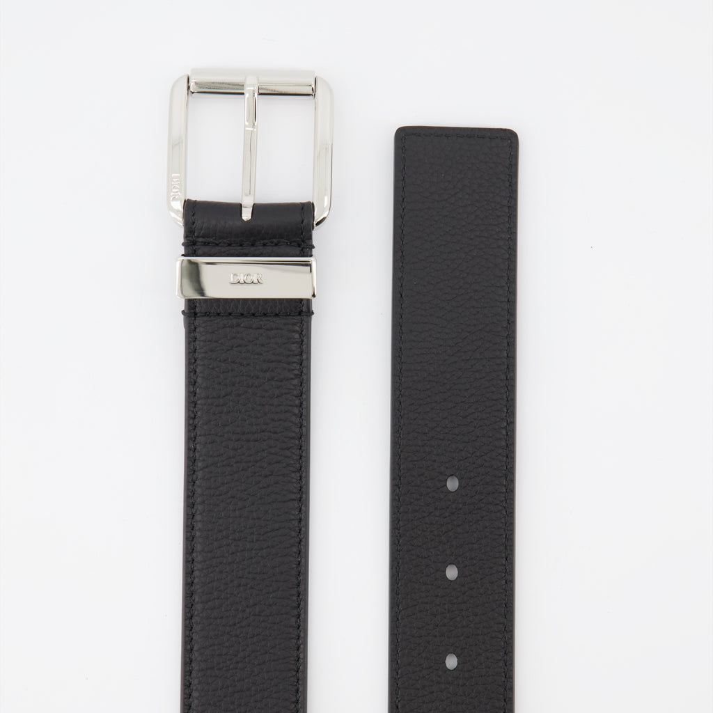 Belts Grained leather belt Dior Black Man