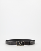 Cintos Ceinture VLogo Valentino Garavani Preto Homme