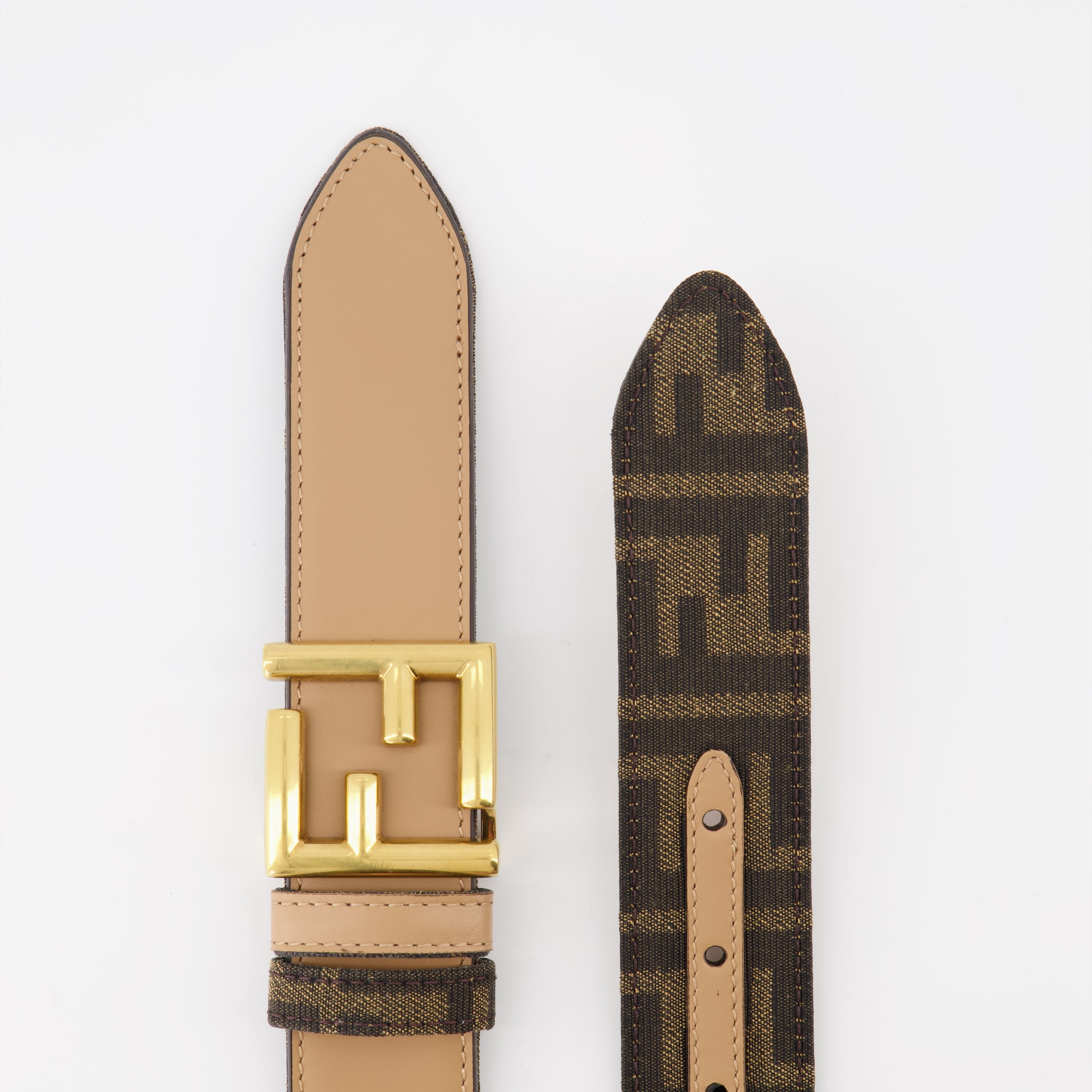 Ceinture réversible FF marron