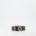 Ceinture réversible FF noir beige